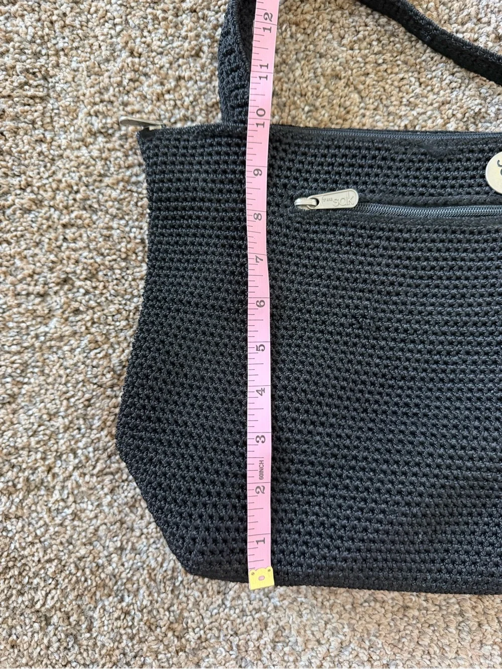 THE SAK Black Knit Shoulder Bag